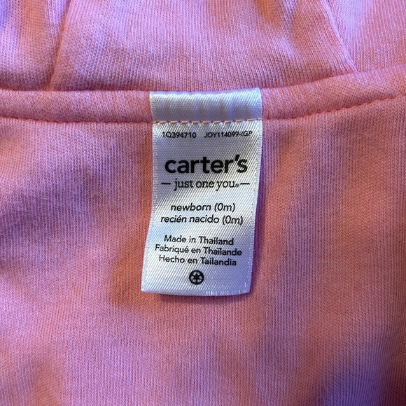 Just One You by Carter’s Lined Hoodie WindBreaker Jacket Newborn Girl EUC Zip Up - Picture 5 of 11
